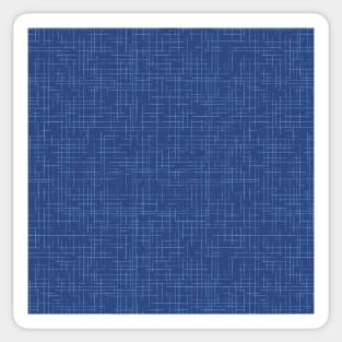 Timothy in Blue on blue crosshatching Sticker